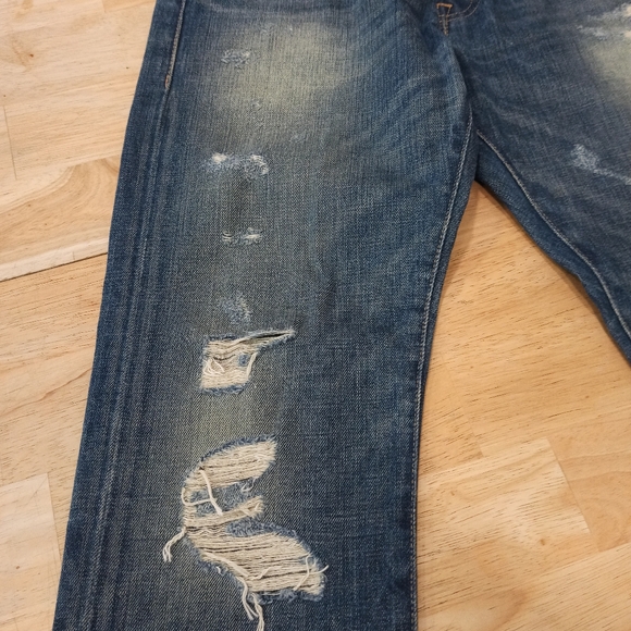 Ralph Lauren Mens Denim & Supply Slim Distressed Patched Blue Denim Jeans  30x32 - Picture 7 of 15